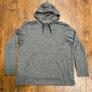 lululemon Soft Jersey Pullover Hoodie: H lack/Heathered Silver Drop, X-Large